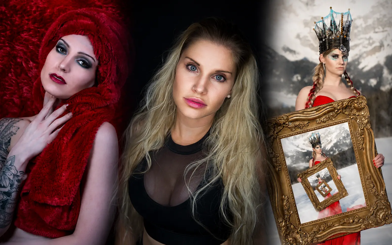 Auswahl unterschiedlicher Foto- und Modelproduktionen von i7 Model Management